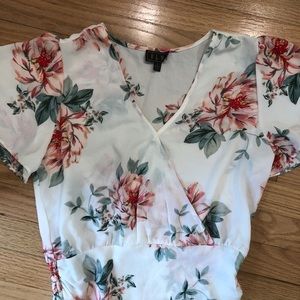 White flower blouse